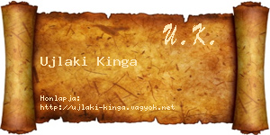 Ujlaki Kinga névjegykártya
