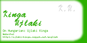 kinga ujlaki business card